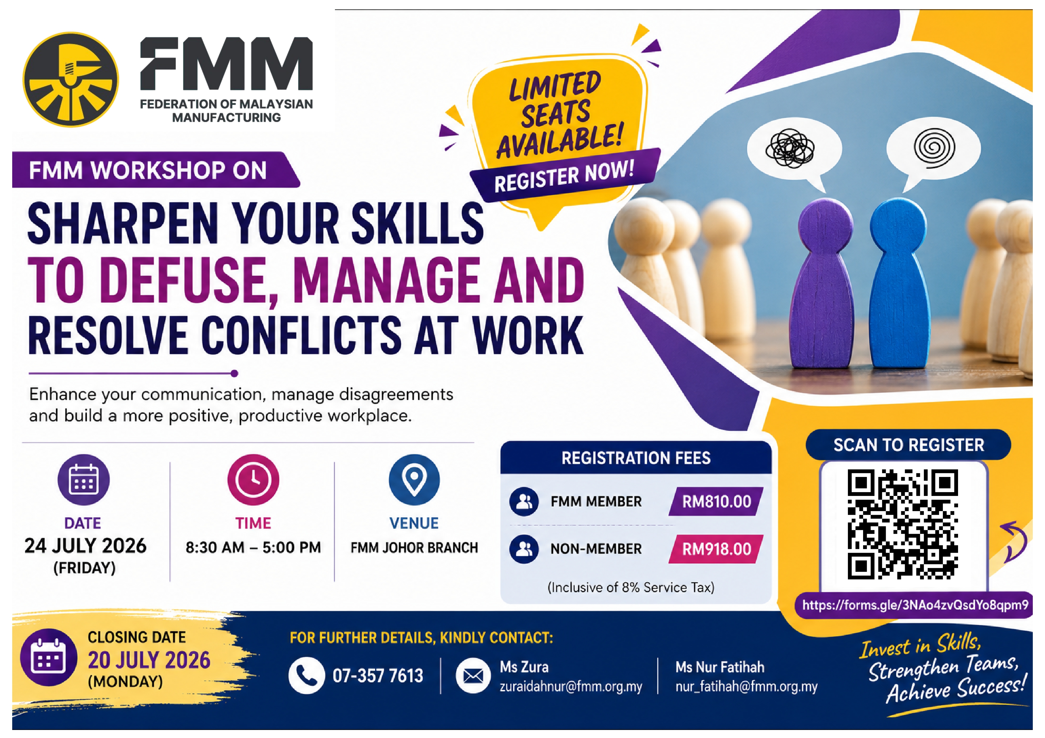 FMM WORKSHOP ON SHARPEN YOUR SKILLS TO DEFUSE, MANAGE AND RESOLVE CONFLICTS AT WORK